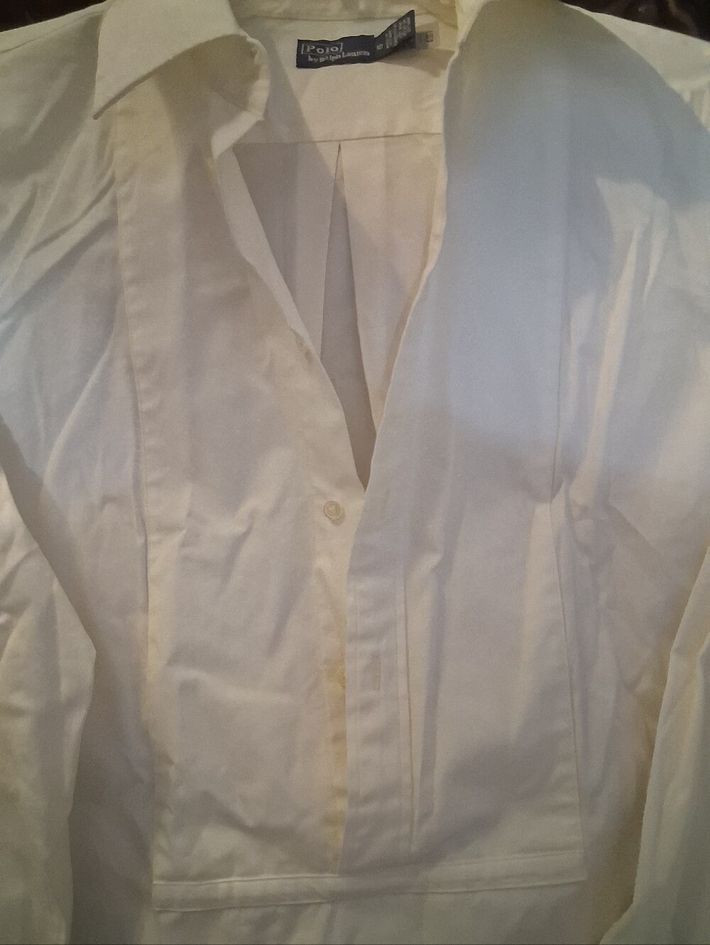 Polo by Ralph Lauren Women's Long Sleeve White Button Shirt Dress